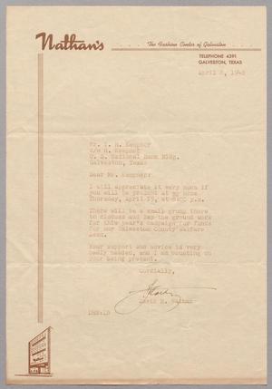 [Letter from David H. Nathan to I. H. Kempner, April 8, 1948]