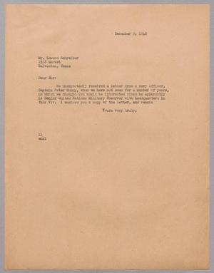 [Letter from I. H. Kempner to Edward Schreiber, December 9, 1948]