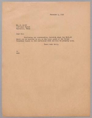 [Letter from I. H. Kempner to J. Swiff, December 4, 1948]