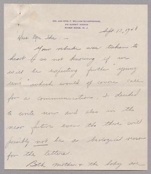 [Letter from F. William Scharpwinkel to I. H. Kempner, September 13, 1948]