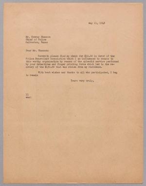 [Letter from I. H. Kempner to Conway Shannon, May 11, 1948]