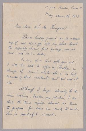 [Letter from Bob V. Stern to Mr. and Mrs. I. H. Kempner, May 11, 1948]