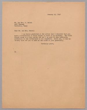 [Letter from I. H. Kempner to Mr. and Mrs. A. Seibel, January 16, 1948]