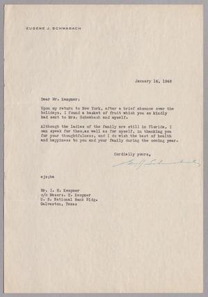 [Letter from Eugene J. Schwabach to I. H. Kempner, January 14, 1948]