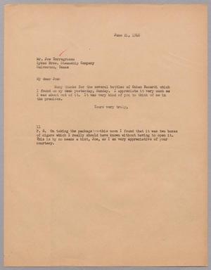 [Letter from I. H. Kempner to Joe Torregrossa, June 21, 1948]