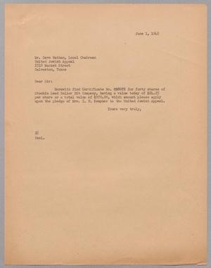 [Letter from I. H. Kempner to Dave Nathan, June 1, 1948]