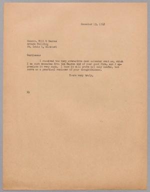 [Letter from I. H. Kempner to Messrs. Will & Reaves, December 13, 1948]