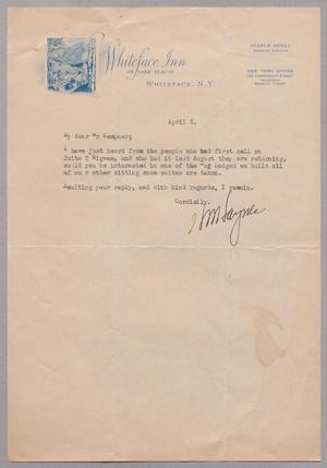 [Letter from Henry W. Haynes to I. H. Kempner, April 5, 1948]