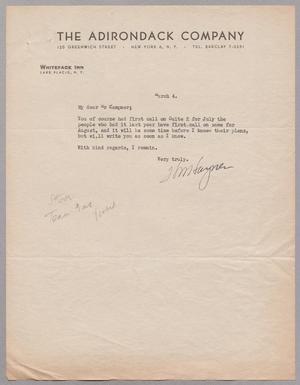 [Letter from Henry W. Haynes to I. H. Kempner, March 4, 1948]
