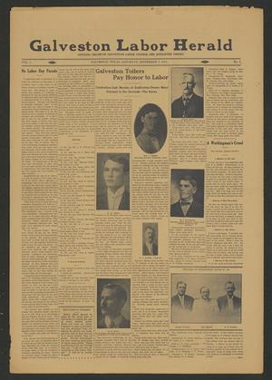 Primary view of object titled 'Galveston Labor Herald (Galveston, Tex.), Vol. 1, No. 6, Ed. 1 Saturday, September 7, 1912'.