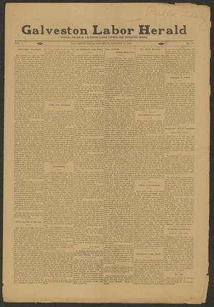 Primary view of object titled 'Galveston Labor Herald (Galveston, Tex.), Vol. 1, No. 12, Ed. 1 Saturday, October 19, 1912'.
