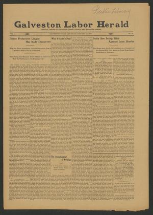Galveston Labor Herald (Galveston, Tex.), Vol. 1, No. 24, Ed. 1 Saturday, January 11, 1913