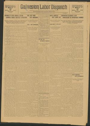 Primary view of object titled 'Galveston Labor Dispatch (Galveston, Tex.), Vol. 4, No. 3, Ed. 1 Saturday, July 18, 1914'.