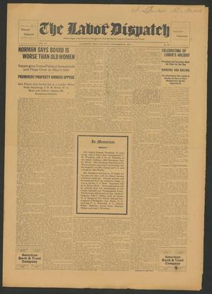 Primary view of object titled 'The Labor Dispatch (Galveston, Tex.), Vol. 6, No. 34, Ed. 1 Saturday, September 9, 1916'.