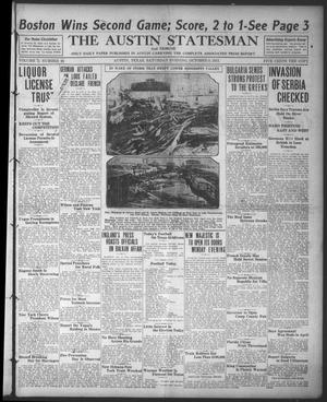 Primary view of object titled 'The Austin Statesman and Tribune (Austin, Tex.), Vol. 1, No. 92, Ed. 2 Saturday, October 9, 1915'.