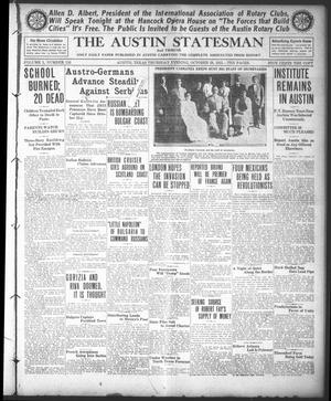 The Austin Statesman and Tribune (Austin, Tex.), Vol. 1, No. 110, Ed. 2 Thursday, October 28, 1915