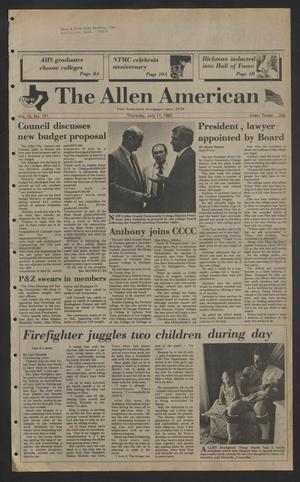Primary view of object titled 'The Allen American (Allen, Tex.), Vol. 16, No. 101, Ed. 1 Thursday, July 11, 1985'.