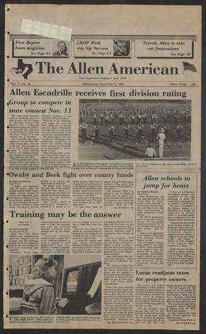 Primary view of object titled 'The Allen American (Allen, Tex.), Vol. 17, No. 30, Ed. 1 Wednesday, November 6, 1985'.