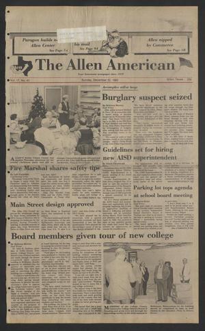 The Allen American (Allen, Tex.), Vol. 17, No. 43, Ed. 1 Sunday, December 22, 1985