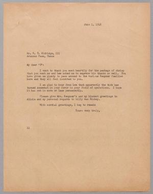 [Letter from I. H. Kempner to W. T. Eldridge, III, June 1, 1948]