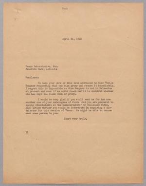 [Letter from I. H. Kempner to Fearn Laboratories, Inc., April 21, 1948]