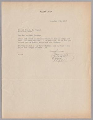 [Letter from William L. Gatz to Mr. and Mrs. I. H. Kempner, December 27, 1948]