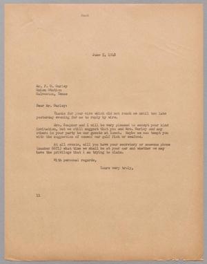 [Letter from I. H. Kempner to F. G. Gurley, June 5, 1948]