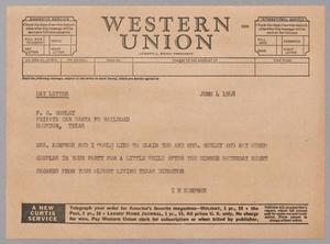 [Telegram from Isaac H. Kempner to F. G. Gurley, June 4, 1948]