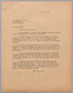 [Letter from I. H. Kempner to Walter E. Grover, May 19, 1948]