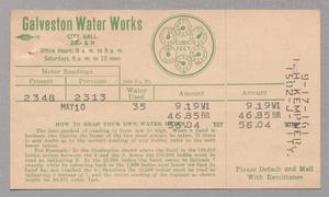 Galveston Water Works Monthly Statement: May 1948