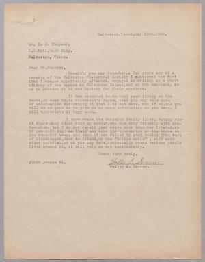 [Letter from Walter E. Grover to I. H. Kempner, May 13, 1948]
