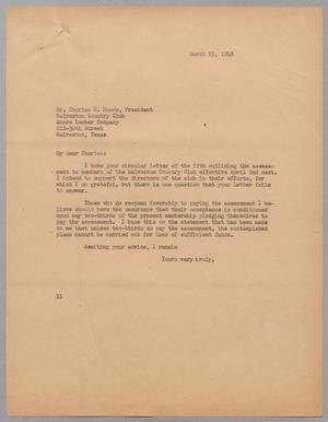 [Letter from I. H. Kempner to Charles H. Moore, March 15, 1948]