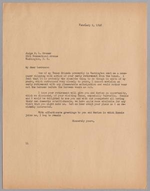 [Letter from I. H. Kempner to Judge D. L. Groner, February 2, 1948]