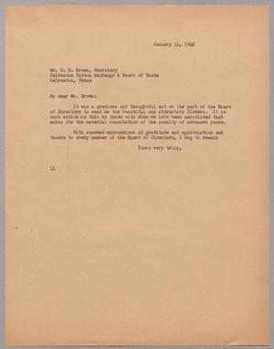 [Letter from I. H. Kempner to G. H. Brown, January 14, 1948]