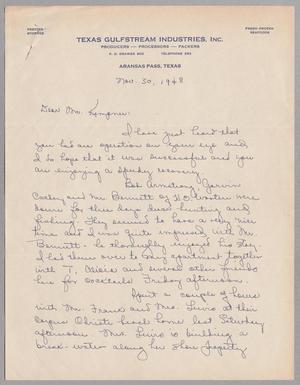 [Letter from Lily Mae Hickey to I. H. Kempner, November 30, 1948]