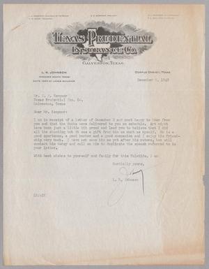 [Letter from L. R. Johnson to I. H. Kempner, December 9, 1948]
