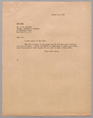 [Letter from Isaac H. Kempner to A. G. Preller, August 11, 1948]