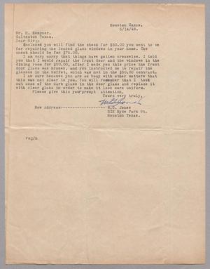 [Letter from W. G. Jones to Isaac H. Kempner, May 14, 1948]