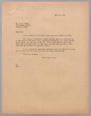 [Letter from Isaac H. Kempner to W. G. Jones, May 10, 1948]