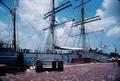 Photograph: [Photograph of a Blue Ship on a Dock]