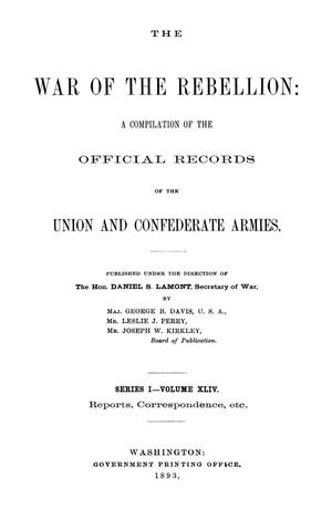 CIVIL WAR OF REBELLION OFFICIAL RECORDS UNION CONFEDERATE ARMY series II vol 3 