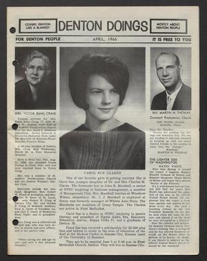 Primary view of object titled 'Denton Doings (Denton, Tex.), Vol. 31, Ed. 1, April 1966'.