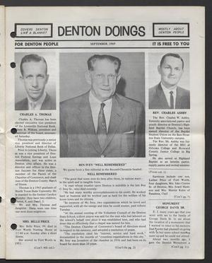 Denton Doings (Denton, Tex.), Vol. 34, Ed. 1, September 1969