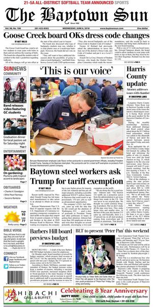 The Baytown Sun (Baytown, Tex.), Vol. 98, No. 108, Ed. 1 Wednesday, June 6, 2018