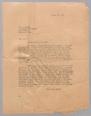 [Letter from I. H. Kempner to J. Kleiman, August 17, 1944]