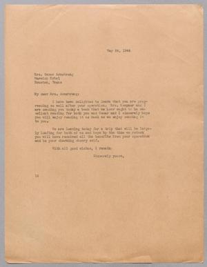 [Letter from Isaac H. Kempner to Mrs. Oscar Armstrong, May 24, 1944]