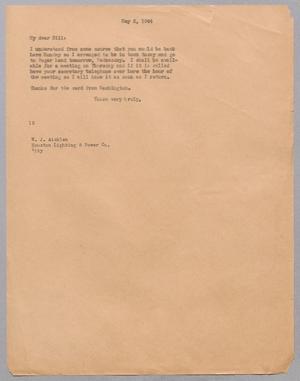 [Letter from Isaac H. Kempner to W. J. Aicklen, May 2, 1944]