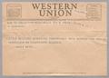 Letter: [Telegram from the Baker Hotel to Harris L. Kempner, April 6, 1944]