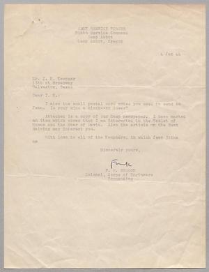 [Letter from Besson, Frank S. to I. H. Kempner, January 4, 1944]