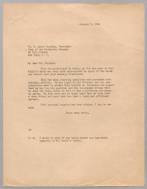 [Letter from I. H. Kempner to F. Abbot Goodhue, January 7, 1944]